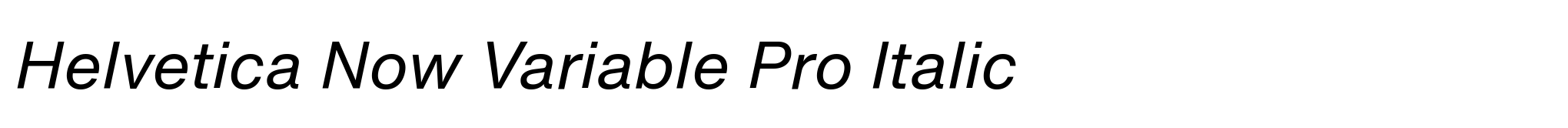 Helvetica Now Variable Pro Italic image